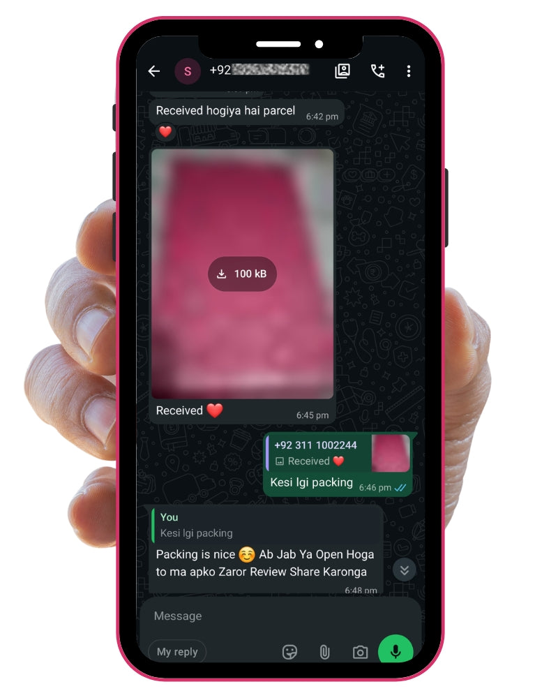 Customer WhatsApp review