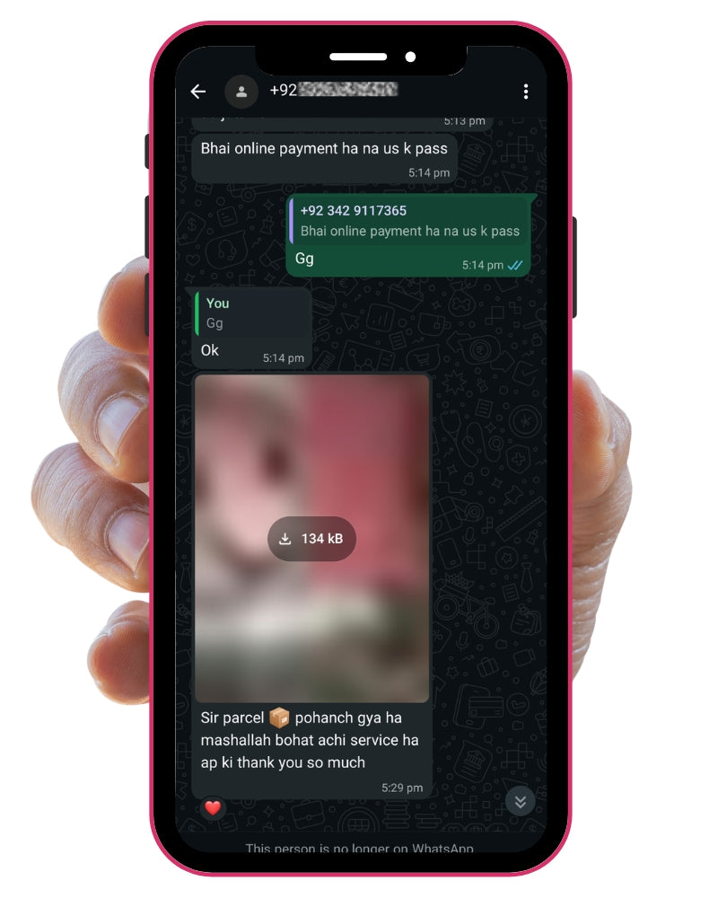 Customer WhatsApp review