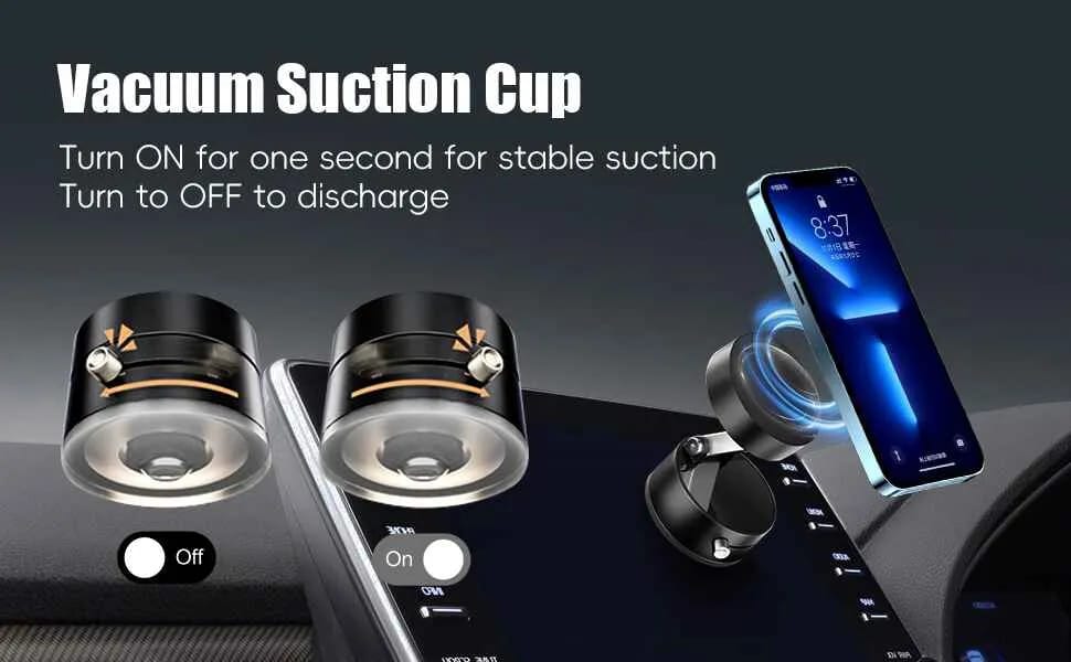 Magnetic Suction Phone Holder – Foldable & Adjustable 360°