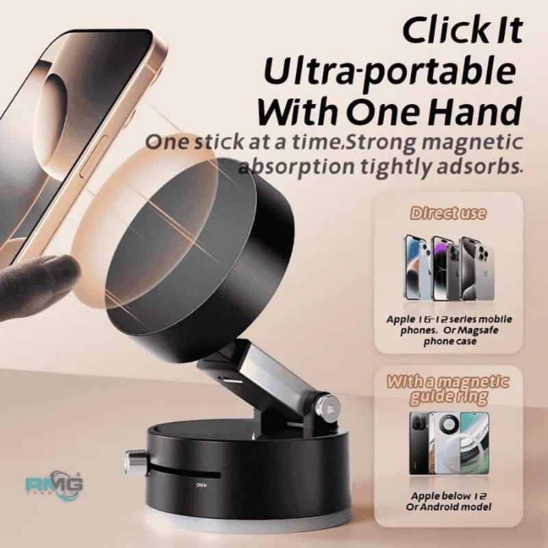 Magnetic Suction Phone Holder – Foldable & Adjustable 360°